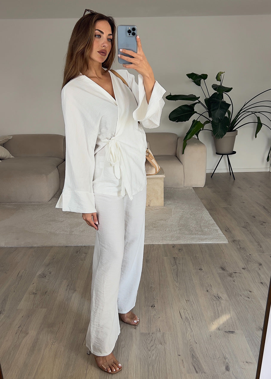 Basic Zweiteiler in Wickeloptik