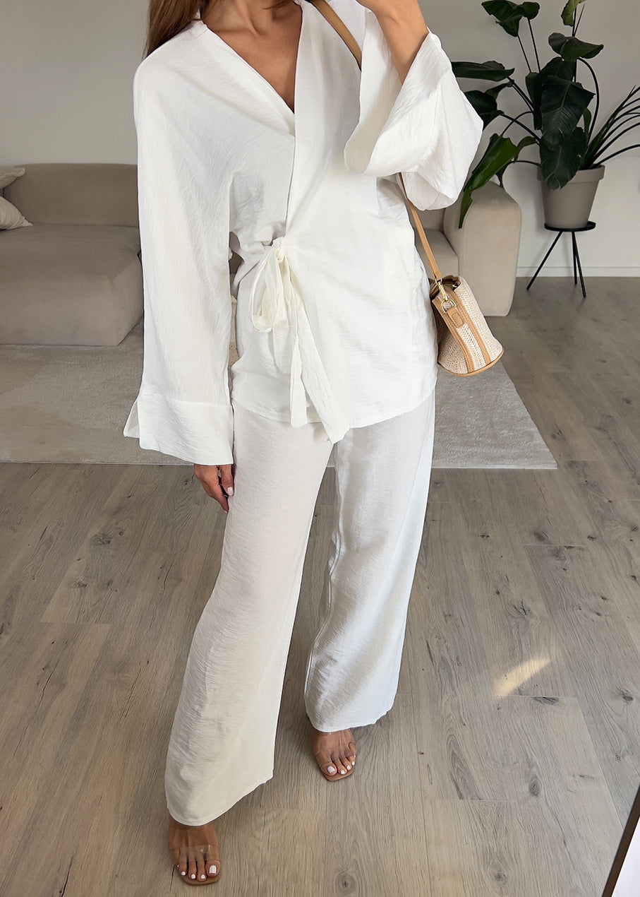 Basic Zweiteiler in Wickeloptik