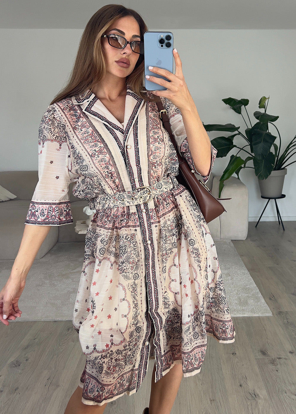 Kleid mit Paisley-Muster