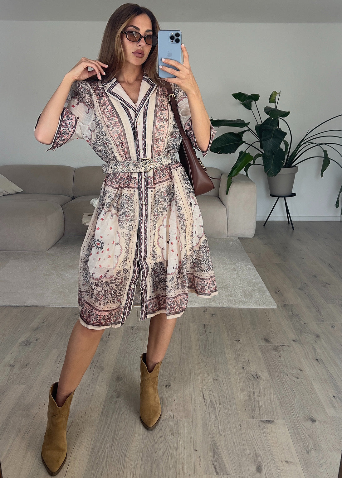 Kleid mit Paisley-Muster