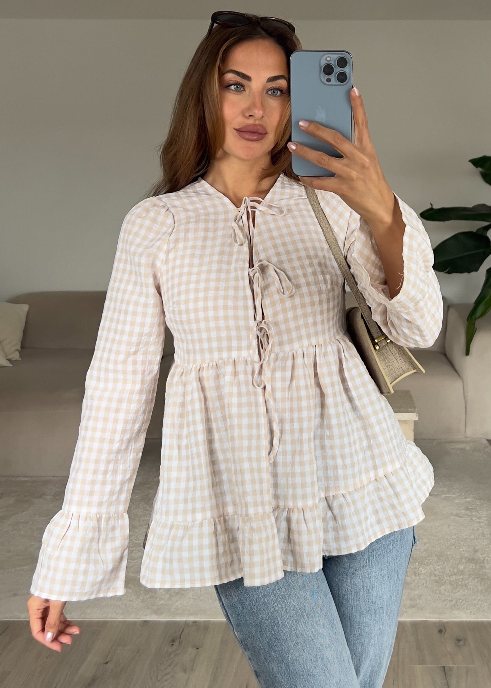 Bluse mit Karomuster