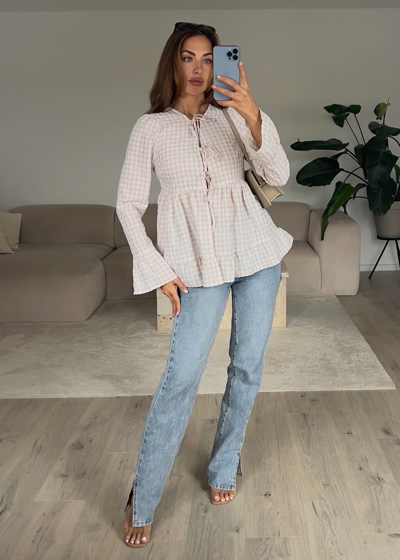 Bluse mit Karomuster