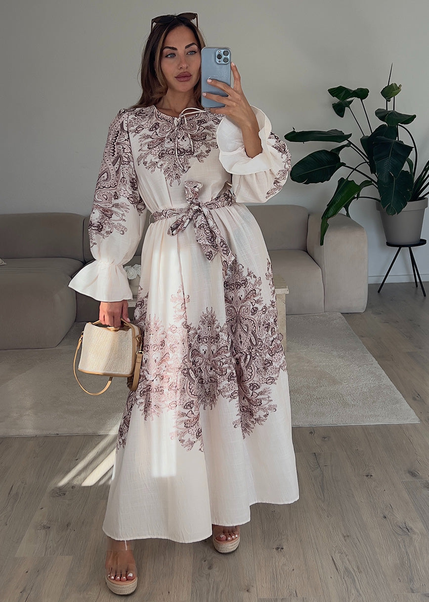 Maxikleid mit Volantärmeln