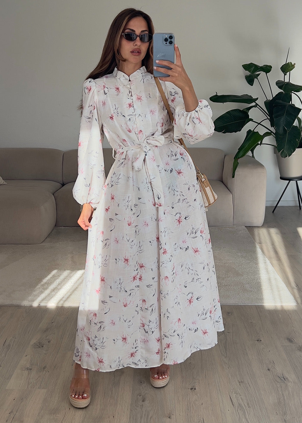 Maxikleid mit zartem Blumenmuster