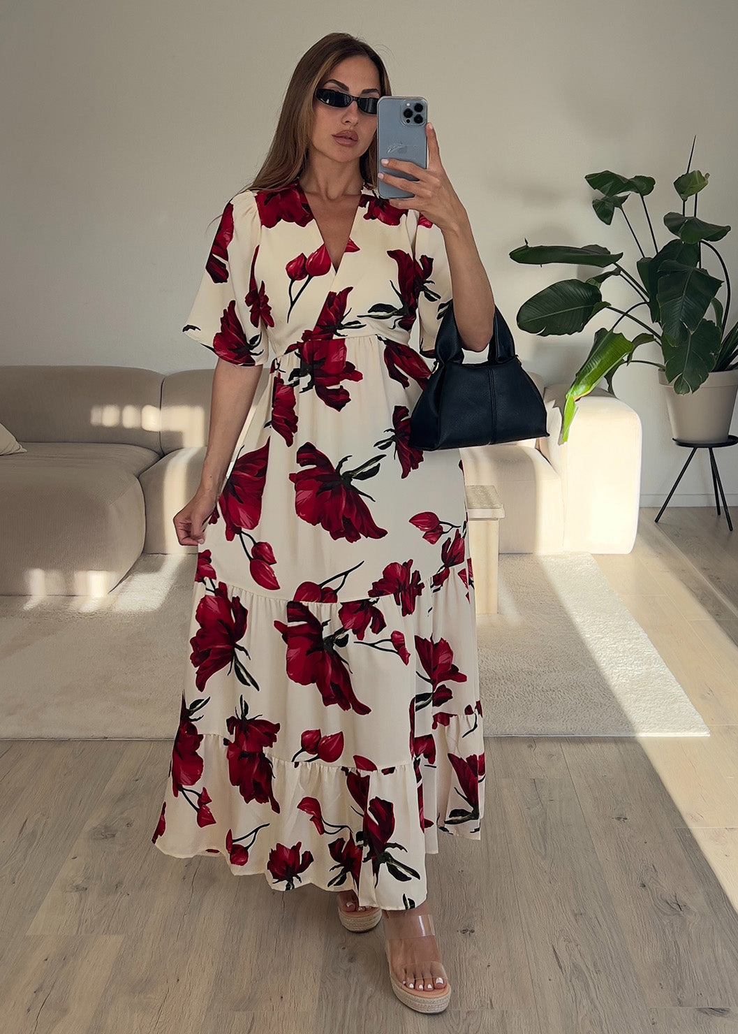 Maxikleid mit Blumendruck