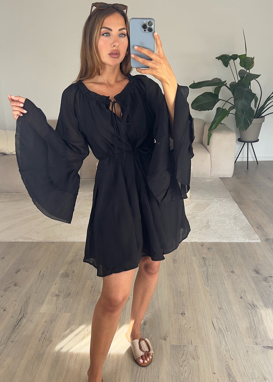 Boho-Kleid mit Volantärmeln