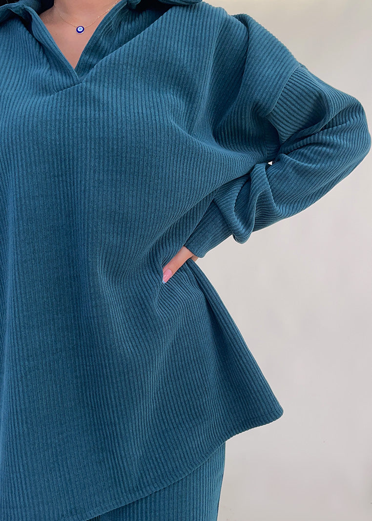 Cord-Set mit Oberteil und Hose