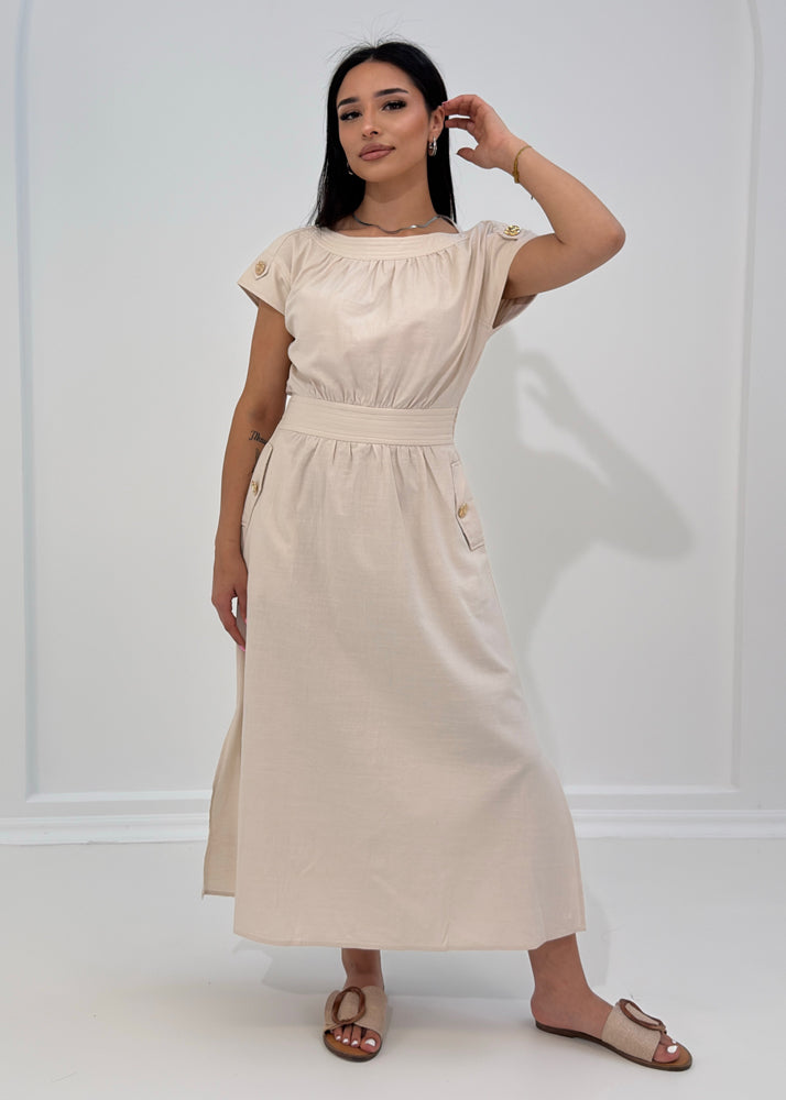 Maxikleid mit Taillenbund