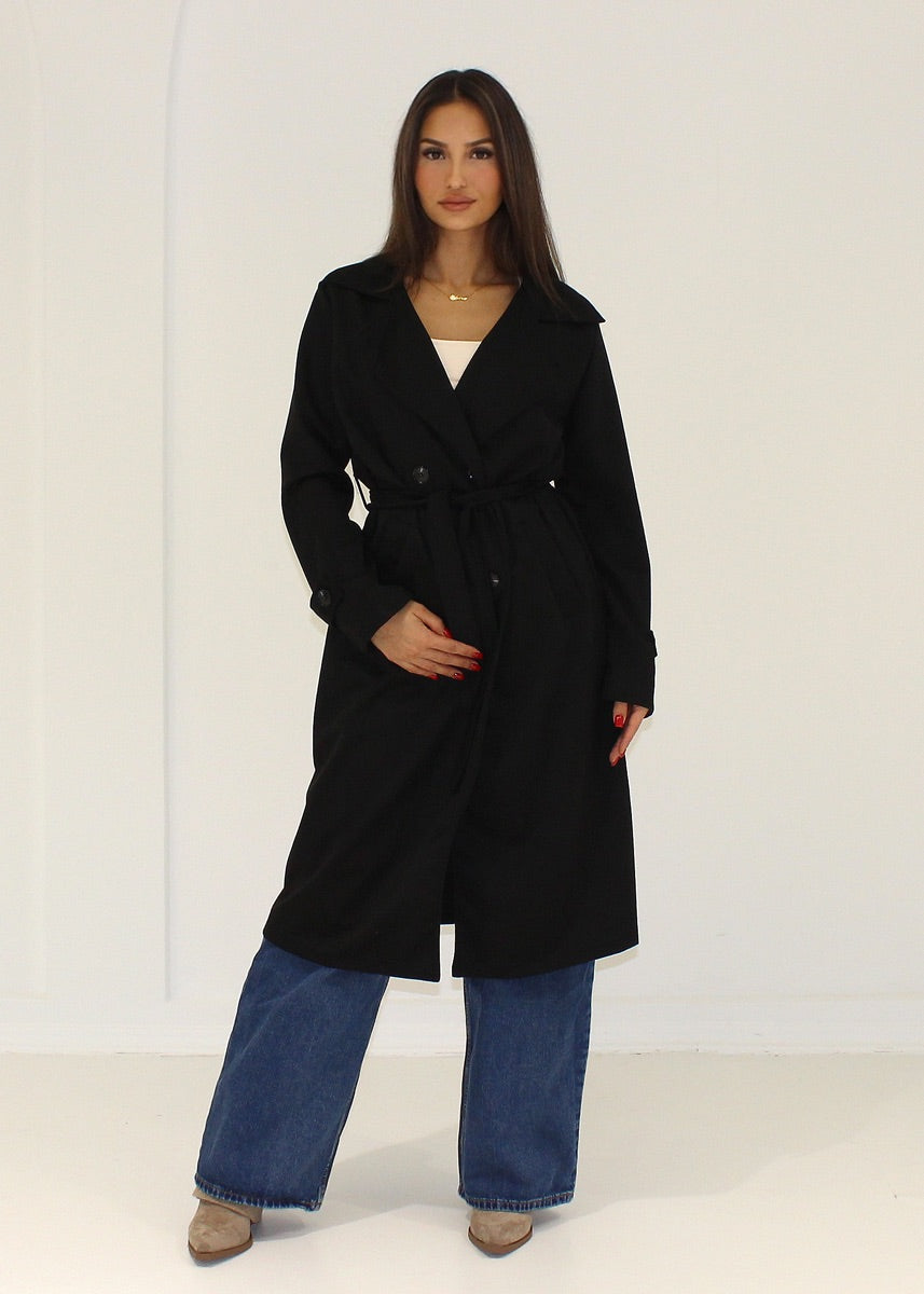 Mantel in Wildlederoptik