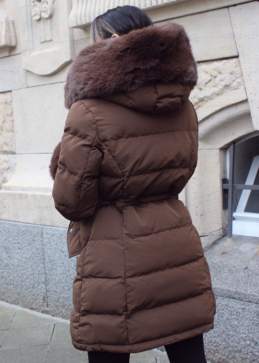 Jacke mit extra großem Kunstfell los