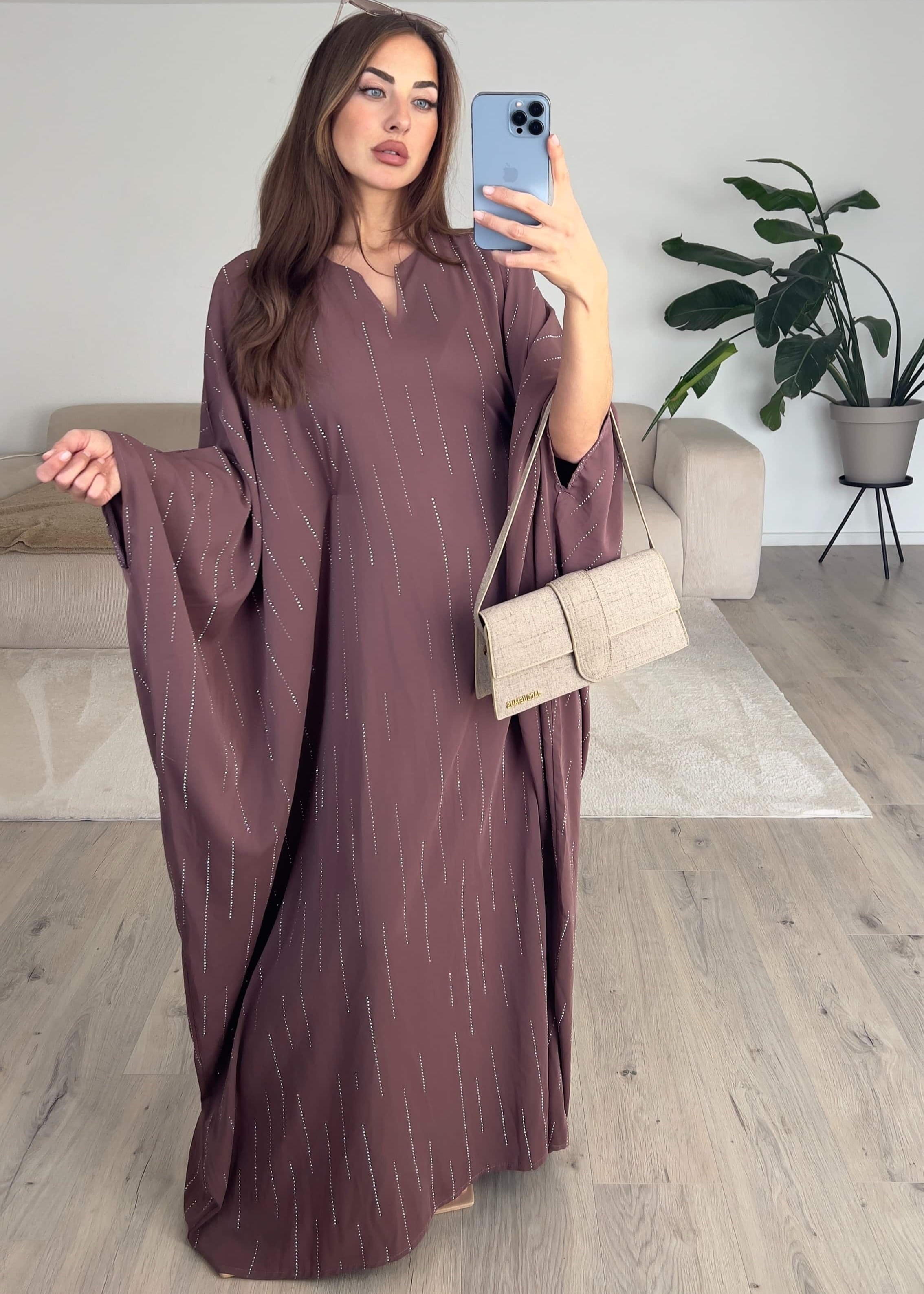 Fließendes Maxikleid mit Glitzer-Details