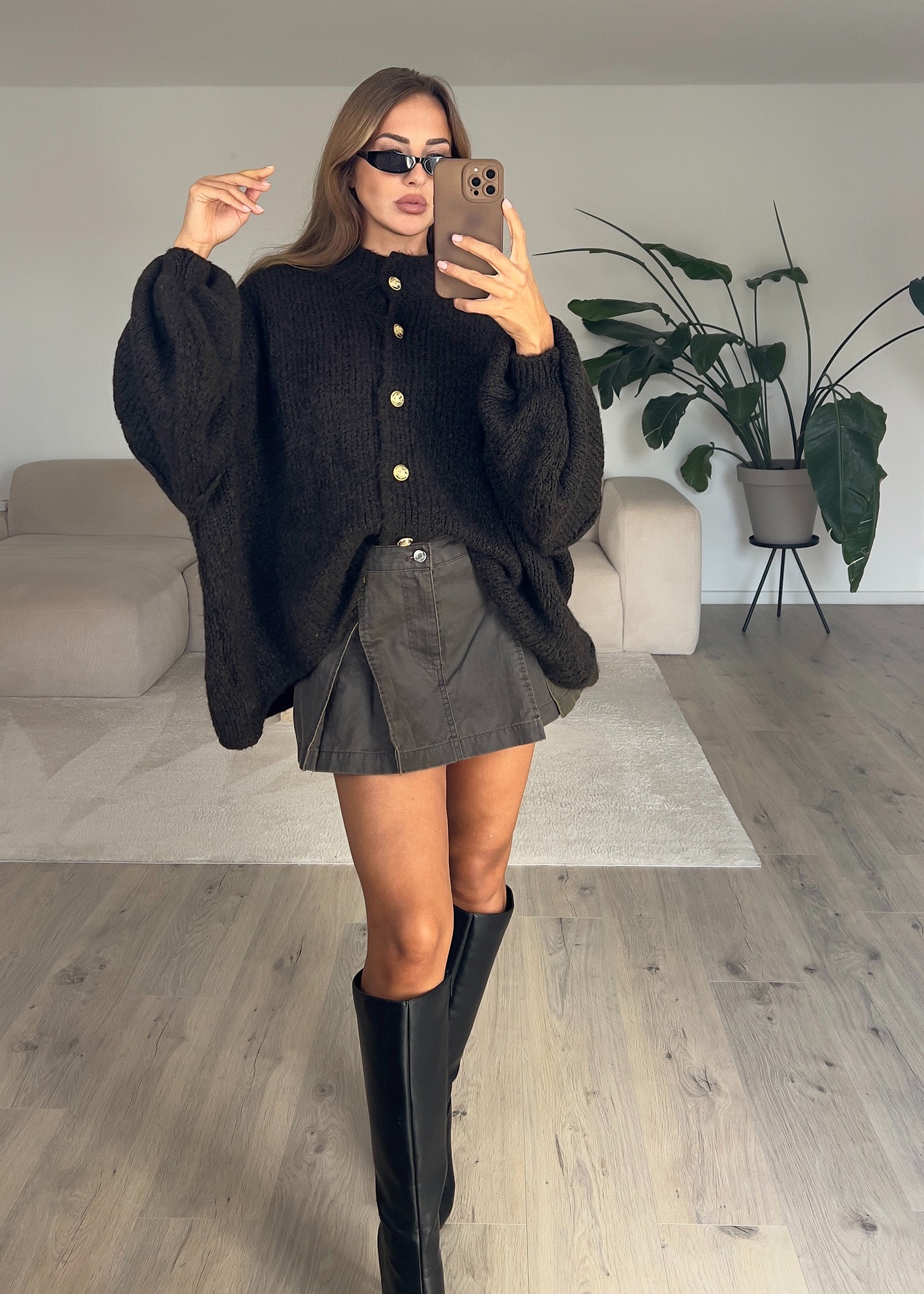 Oversize Strickjacke