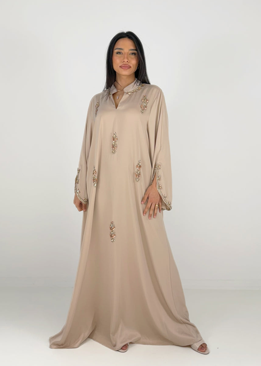 Maxikleid mit Strass-Details
