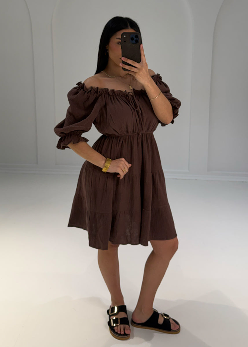 Kurzes Musselin Kleid