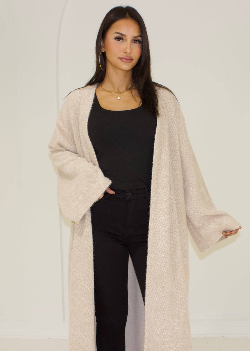 Langer Damen Strickcardigan