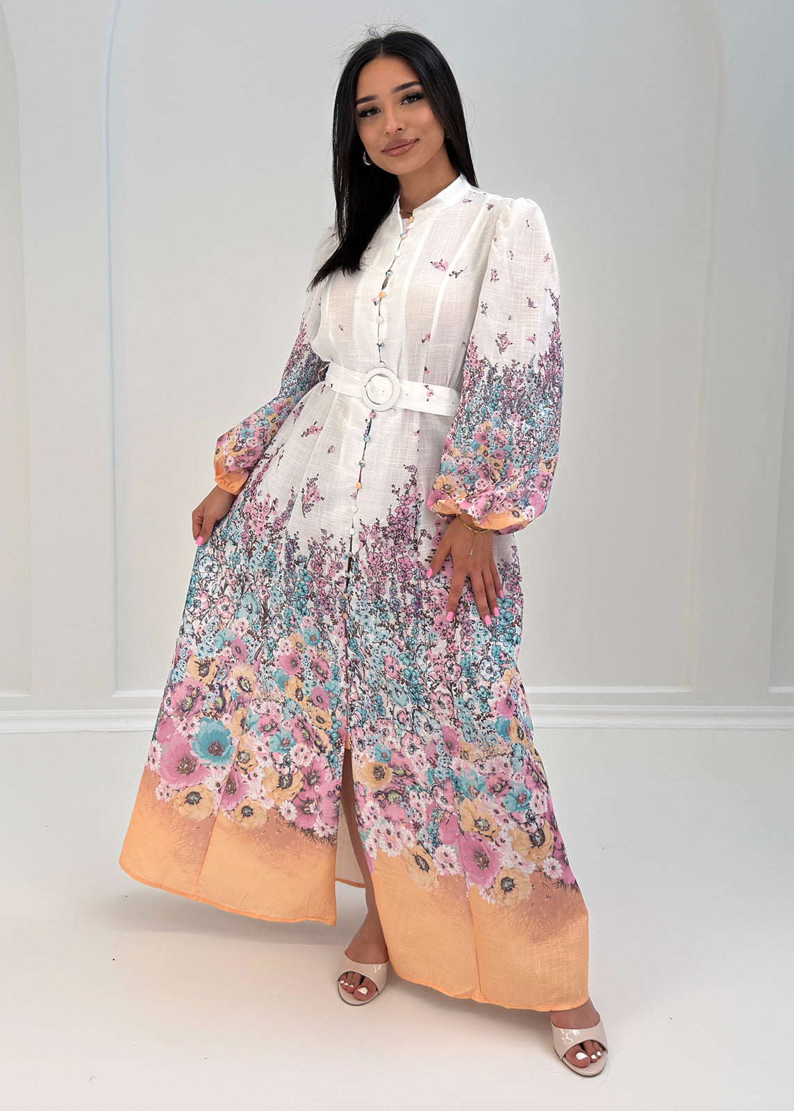 Geblümtes Maxikleid