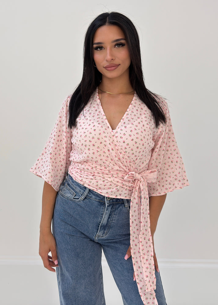 Wickelbluse aus Musselin