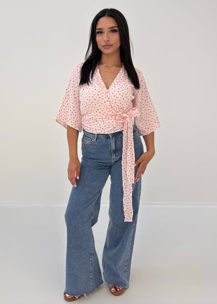 Wickelbluse aus Musselin