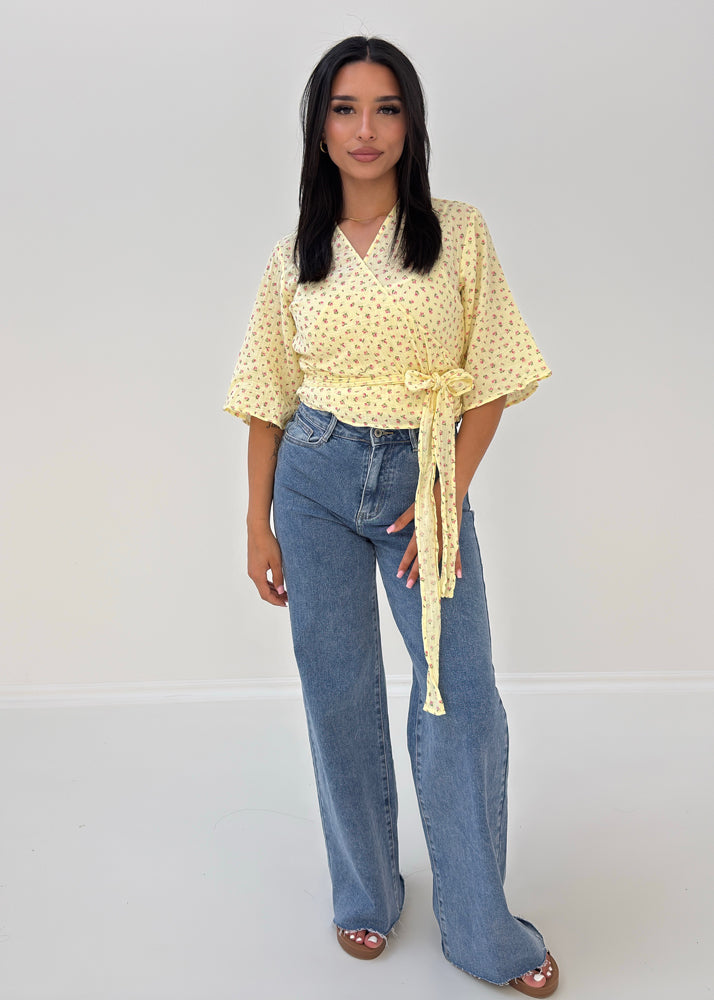 Wickelbluse aus Musselin