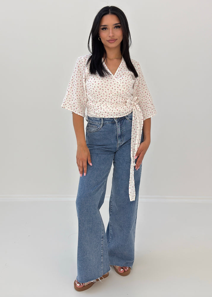 Wickelbluse aus Musselin