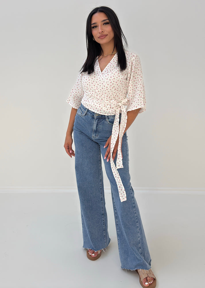 Wickelbluse aus Musselin