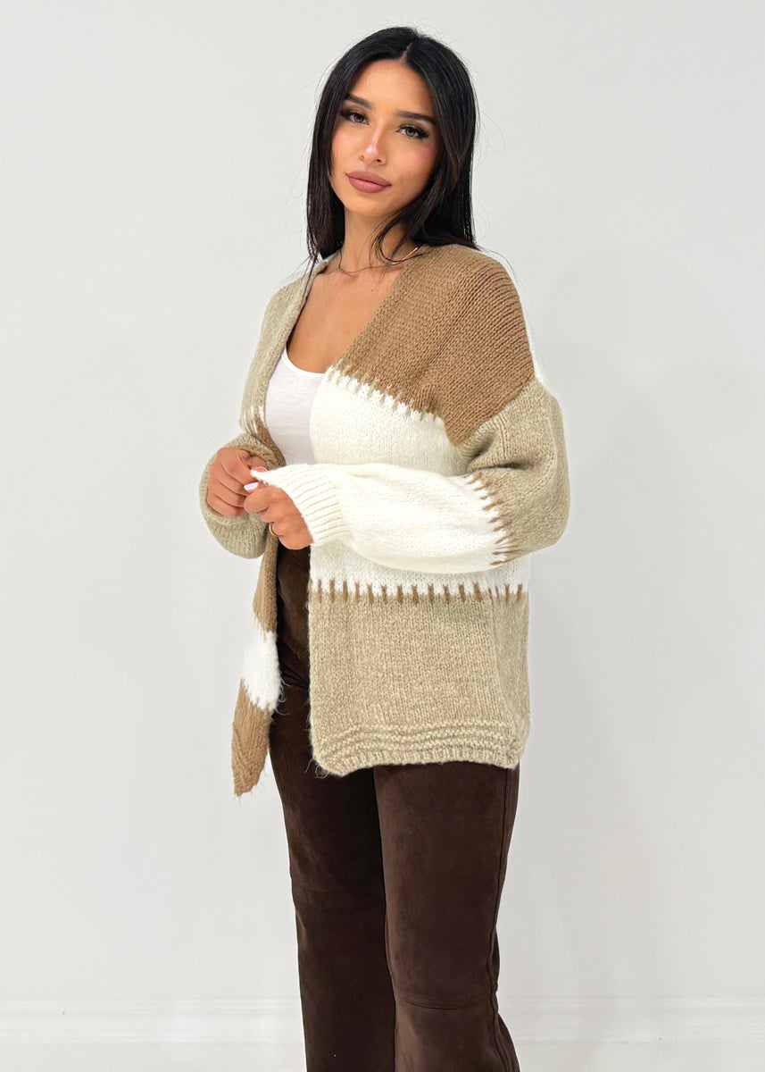 Patchwork-Strickcardigan