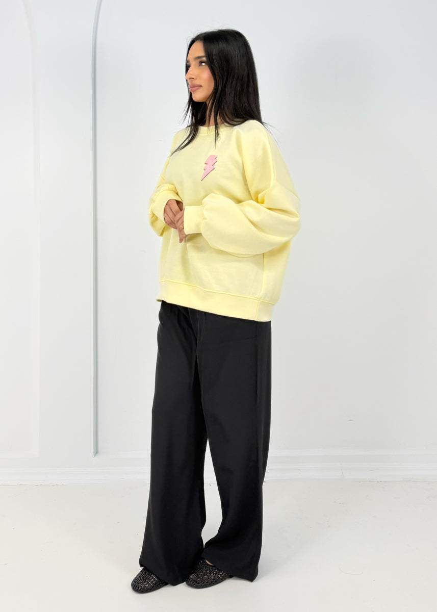 Sweatshirt mit Blitz-Applikation