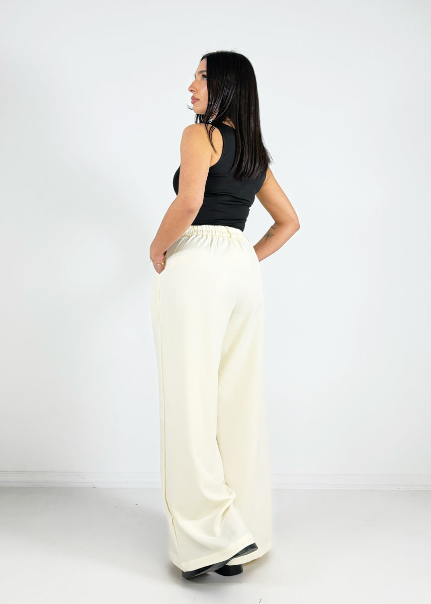 High-Waist Hose mit Bundfalten