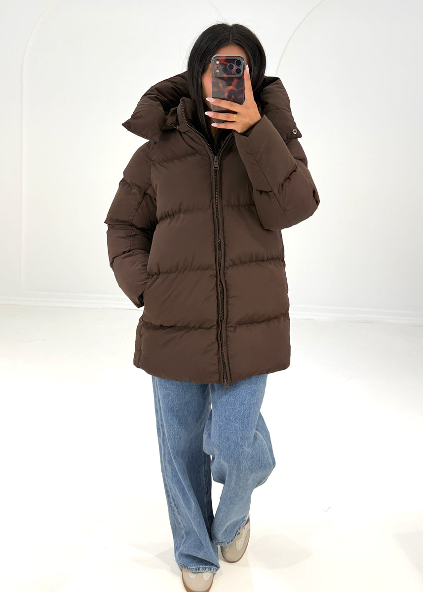 Steppjacke mit Kapuze