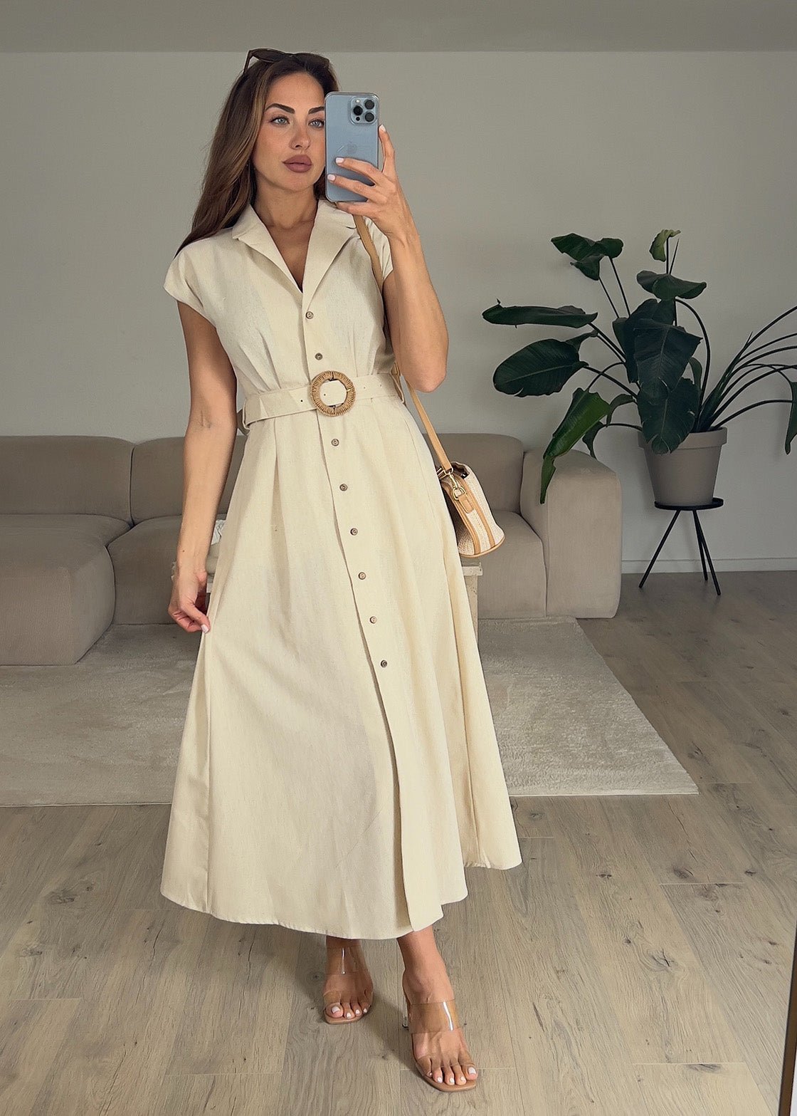 Ärmelloses Hemdkleid - NAHA