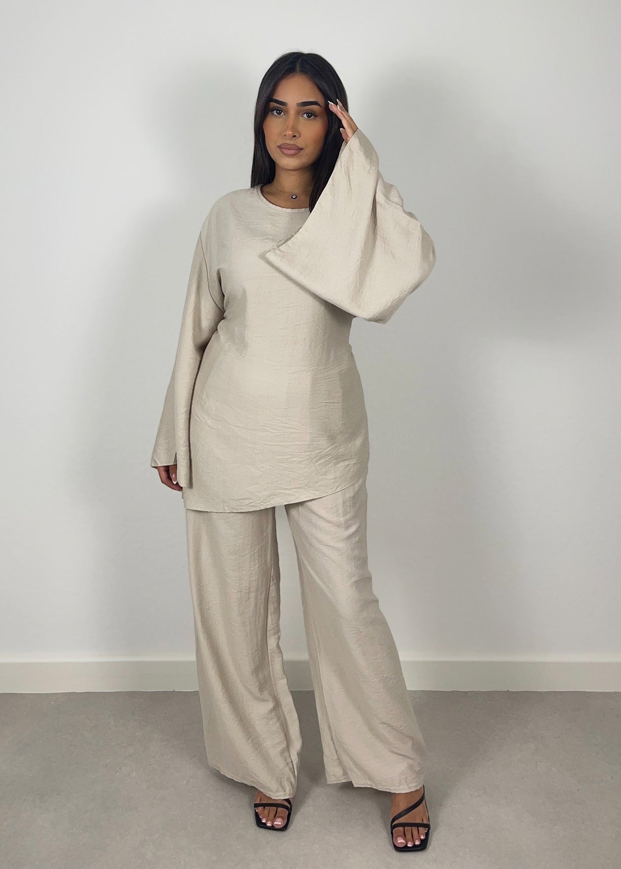 Asymmetrische Zweiteiler Beige - NAHA