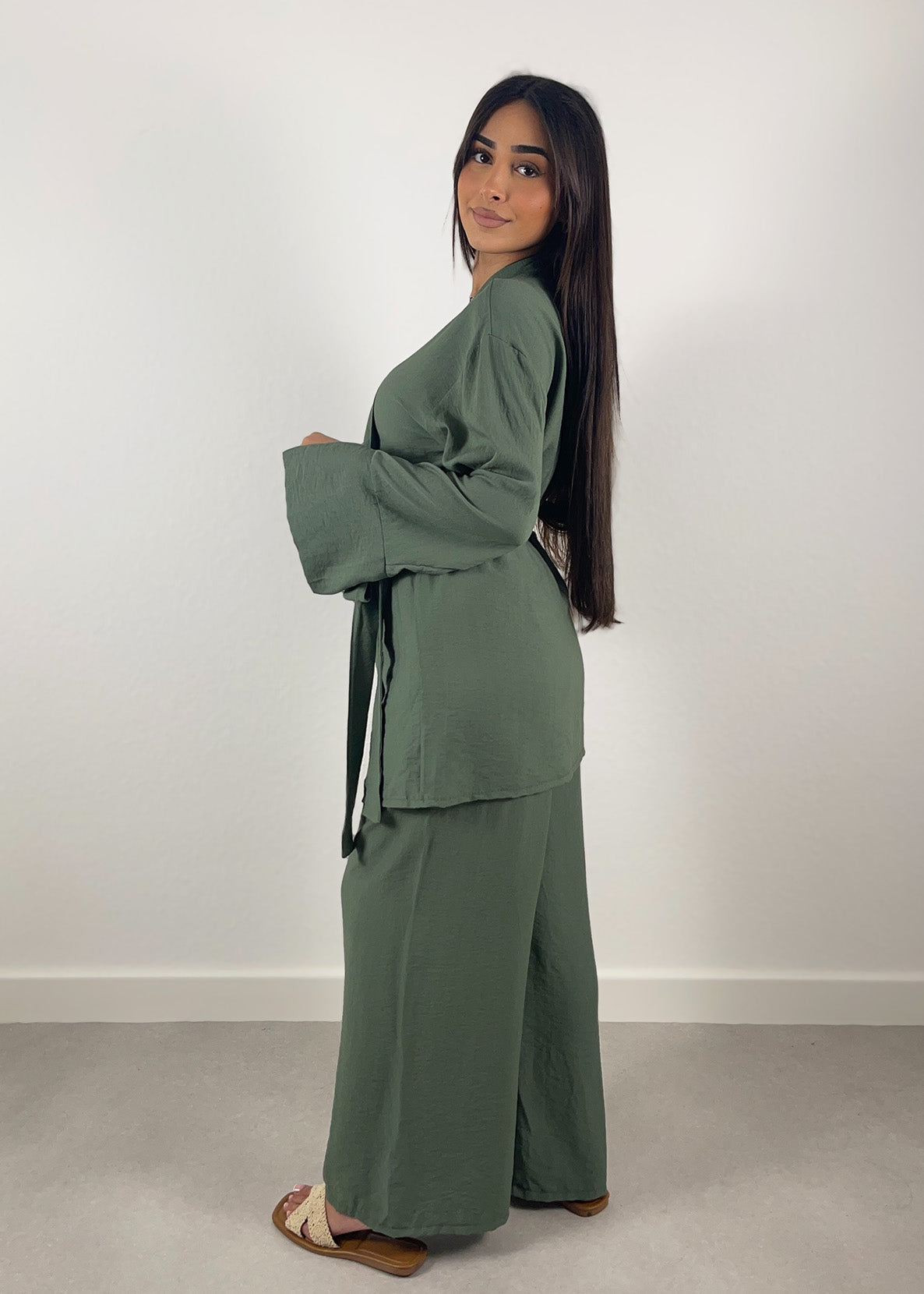 Basic Zweiteiler in Wickeloptik