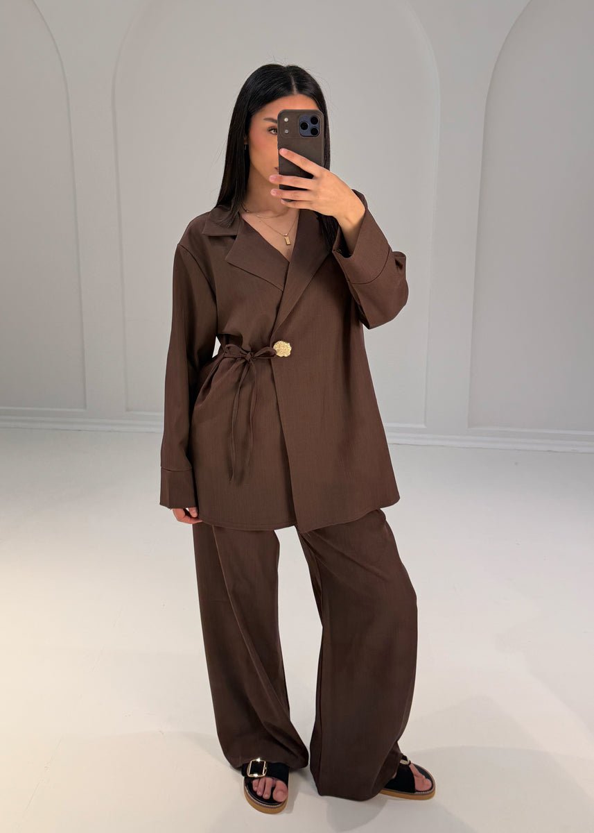 Blazer-Set mit Hose und Knopf - NAHA