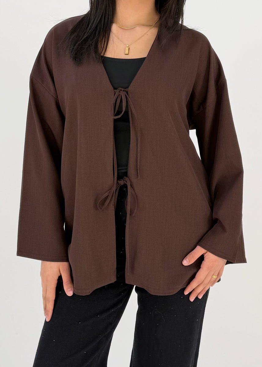Bluse mit Bindebändern - NAHA