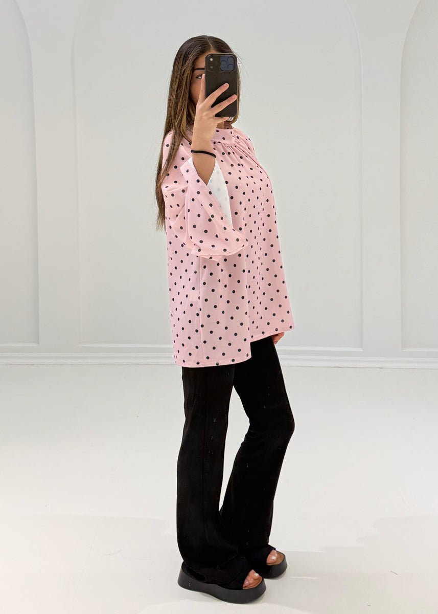 Bluse mit Punkten & weiten Ärmeln - NAHA