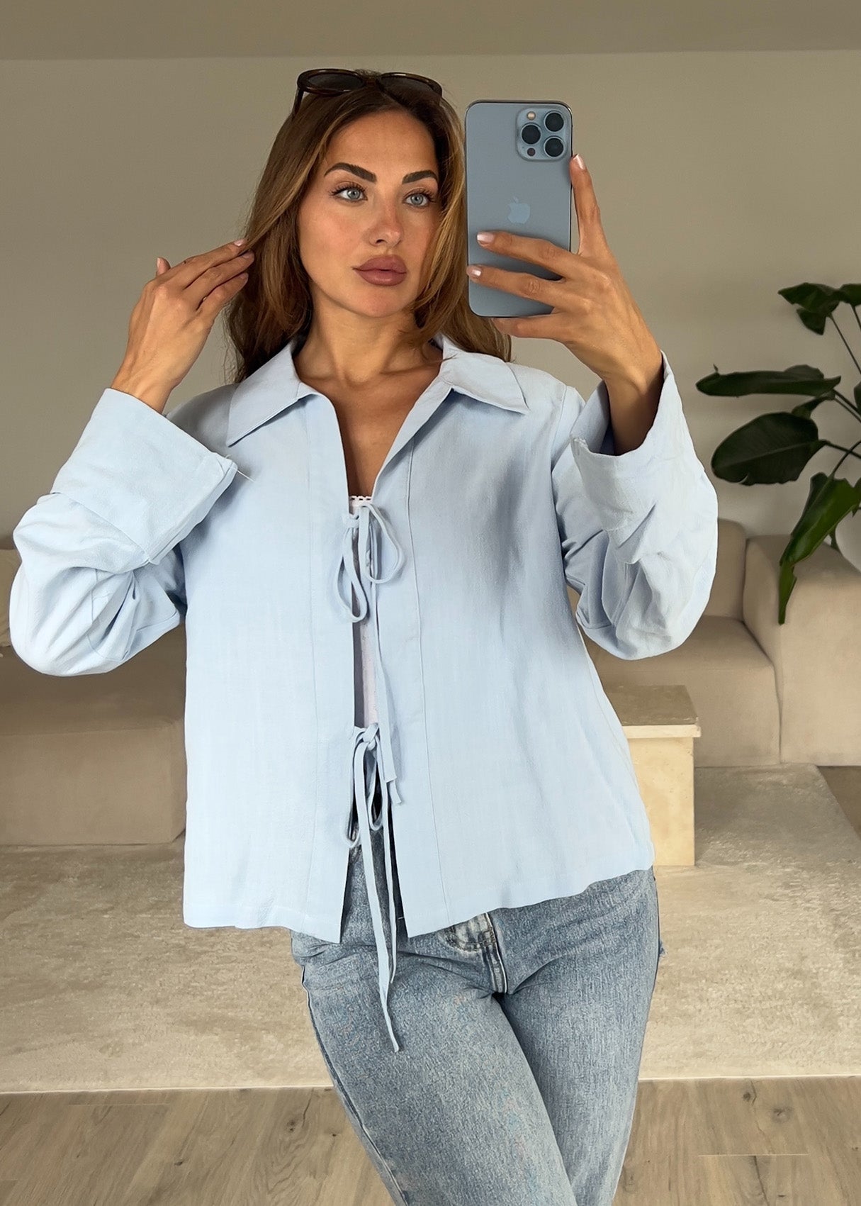 Bluse mit Schleifen - NAHA