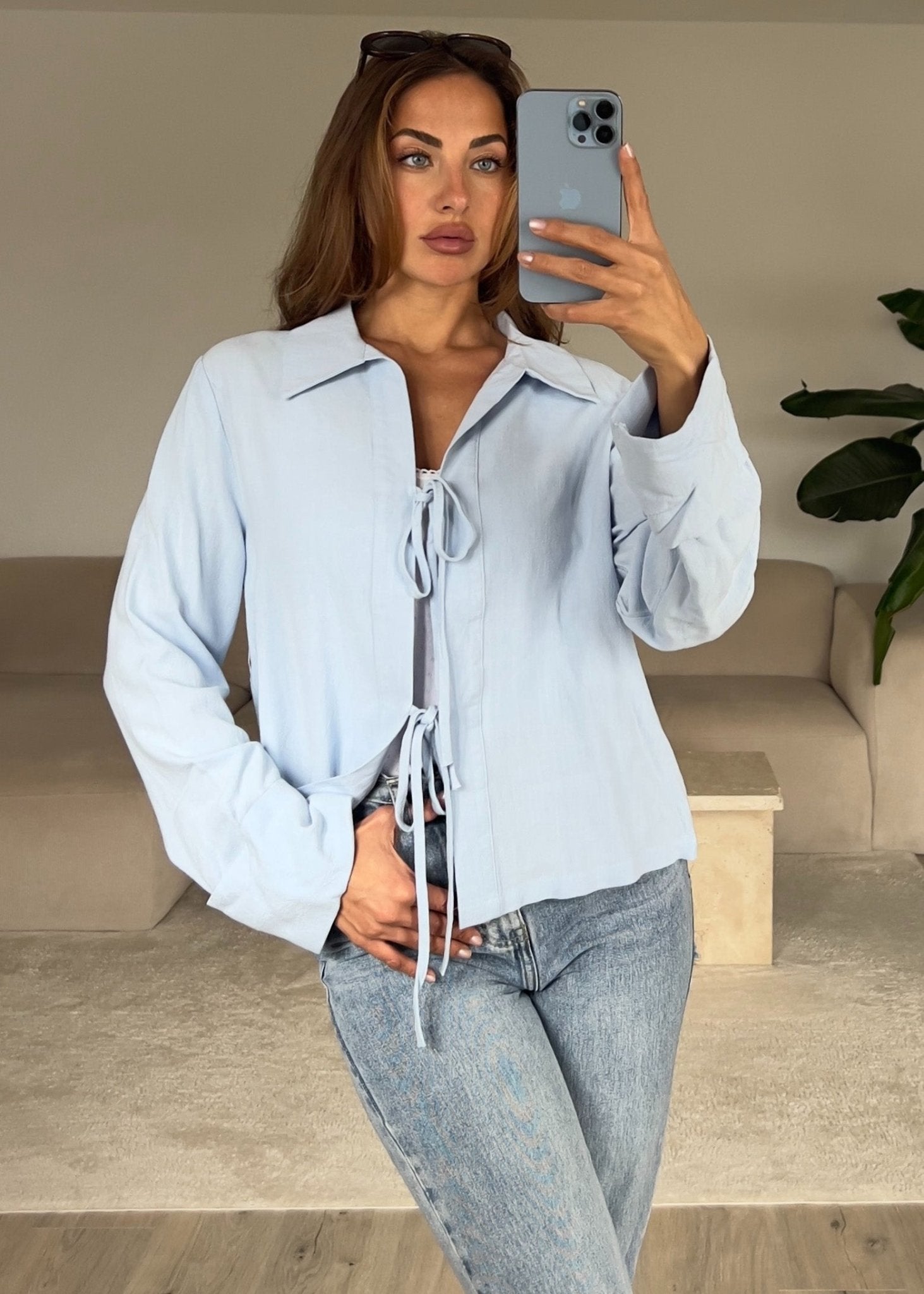 Bluse mit Schleifen - NAHA