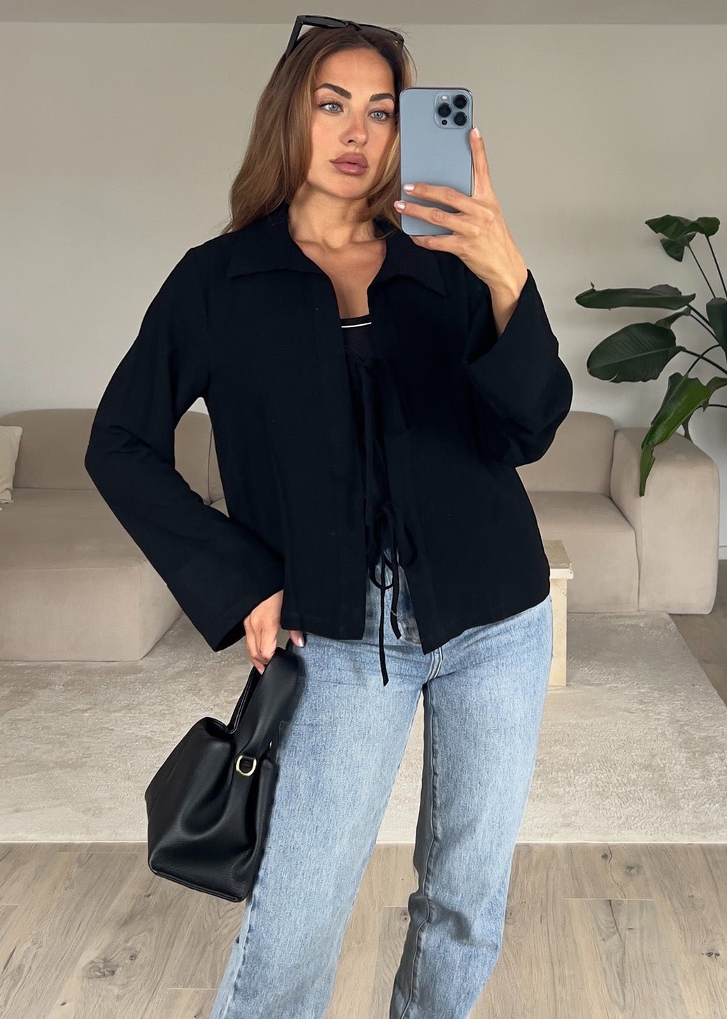 Bluse mit Schleifen - NAHA