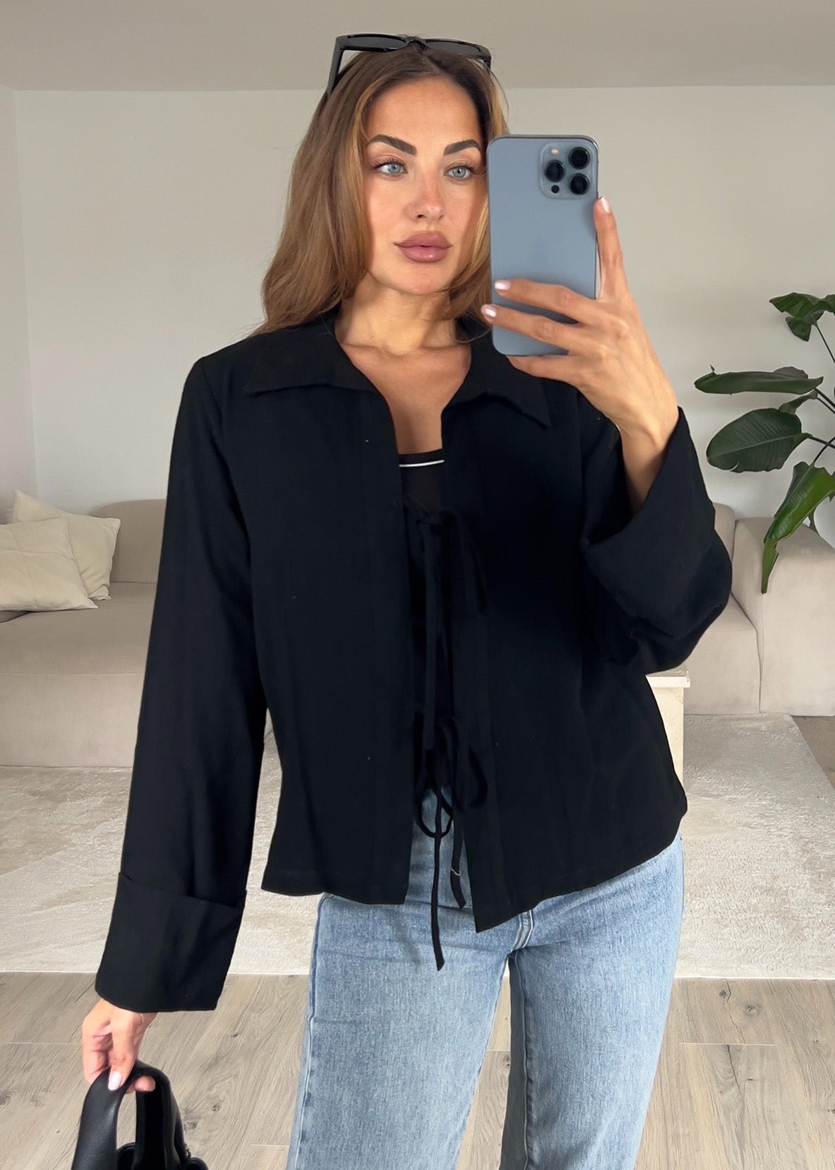 Bluse mit Schleifen - NAHA