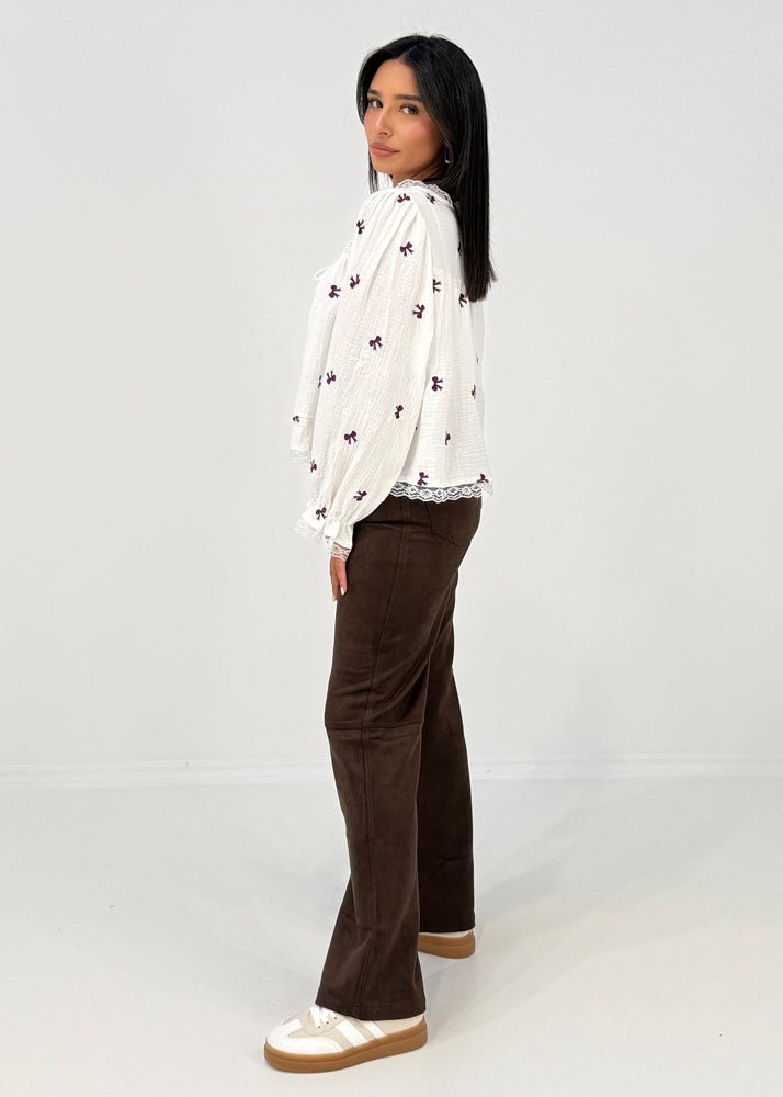 Bluse mit Stickereien - NAHA