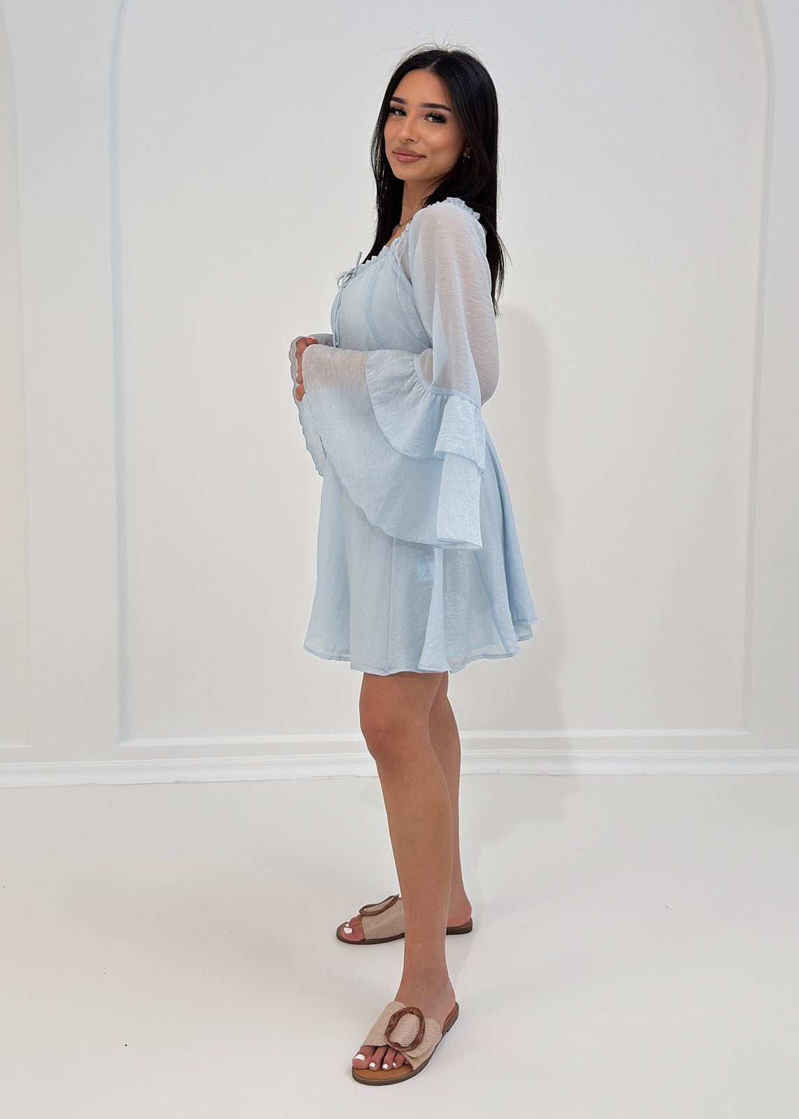 Boho-Kleid mit Volantärmeln - NAHA