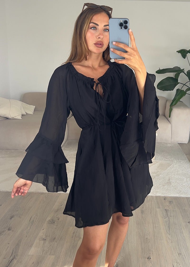 Boho-Kleid mit Volantärmeln - NAHA