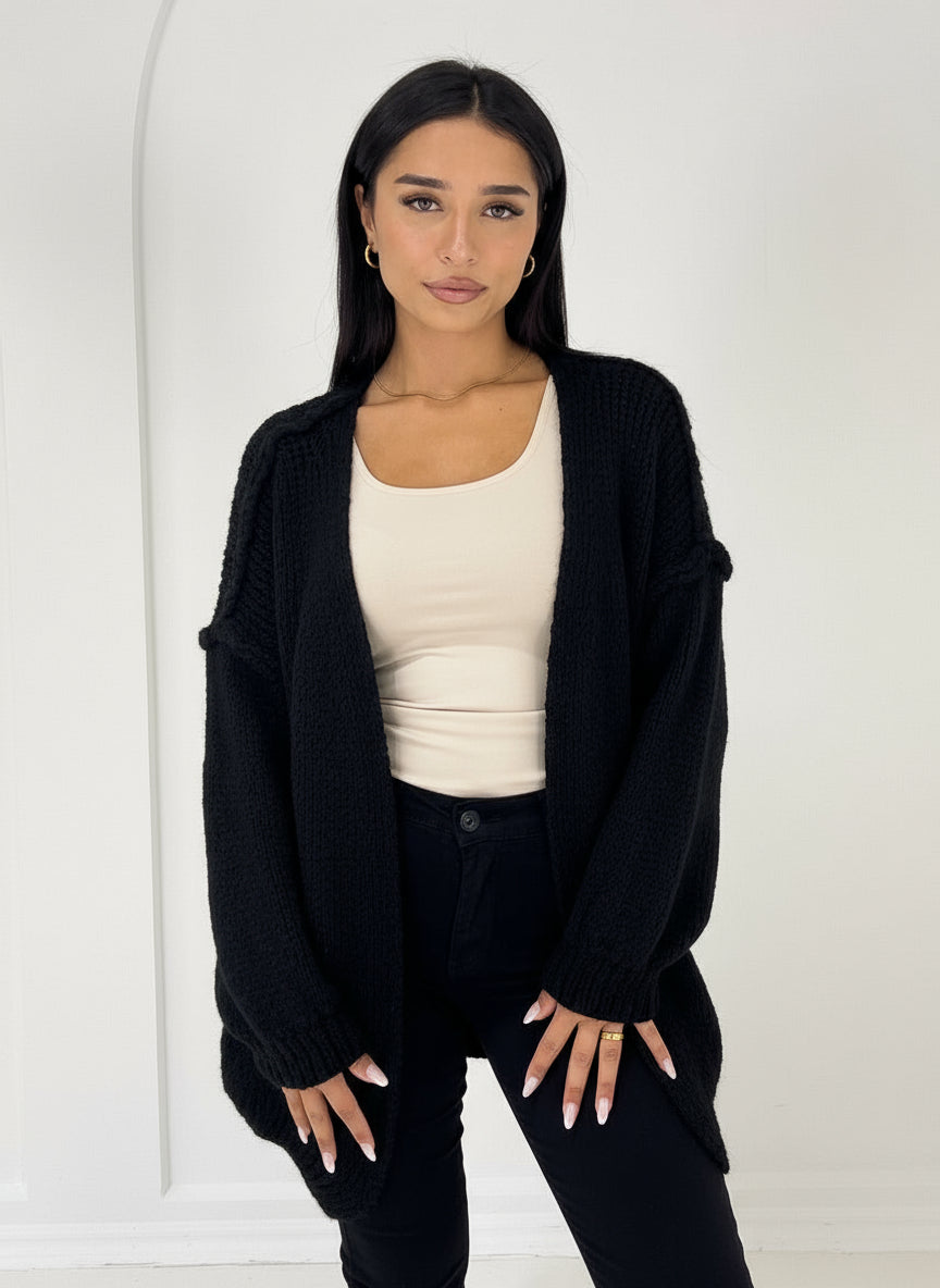 Strickcardigan mit softer Struktur