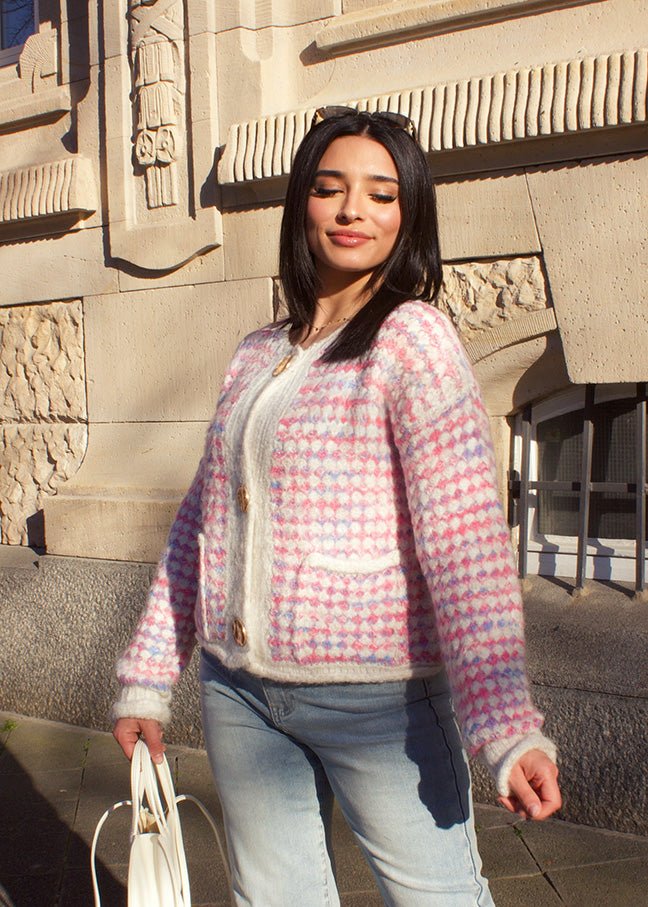 Gemusterte Strickjacke - NAHA