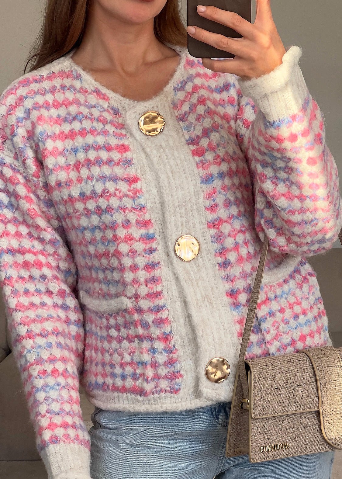 Gemusterte Strickjacke - NAHA