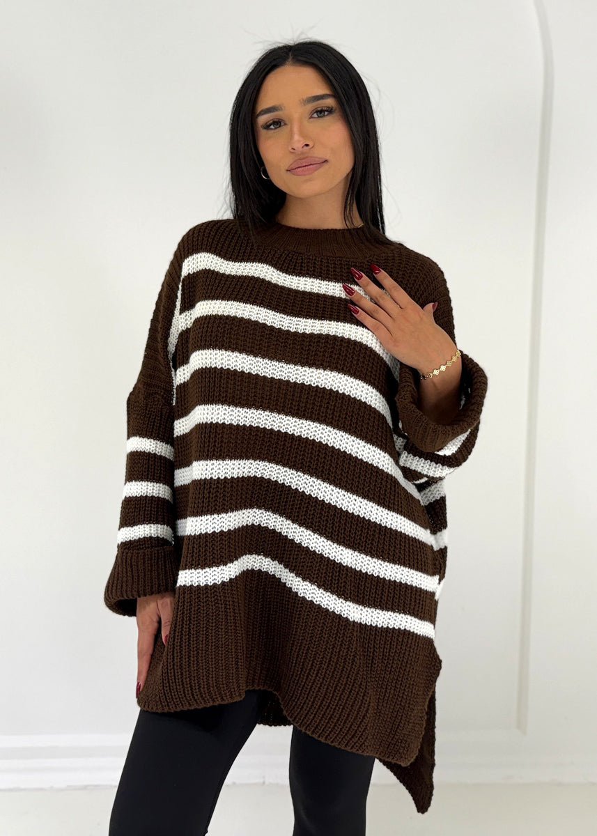 Gestreifter Strickpullover - NAHA
