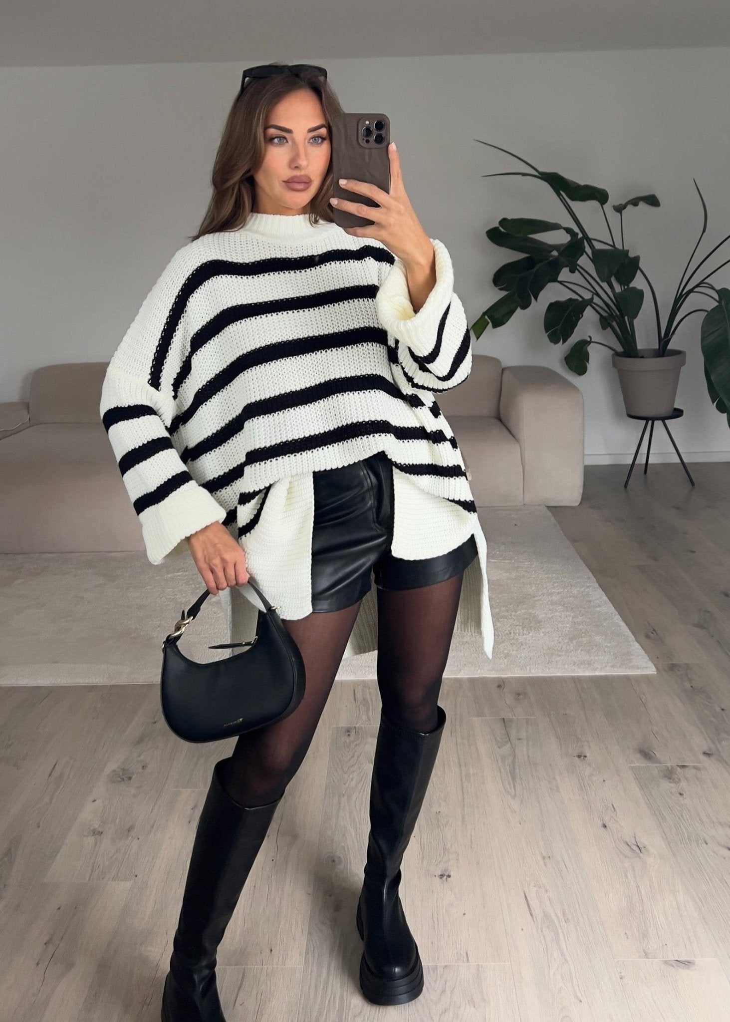 Gestreifter Strickpullover - NAHA
