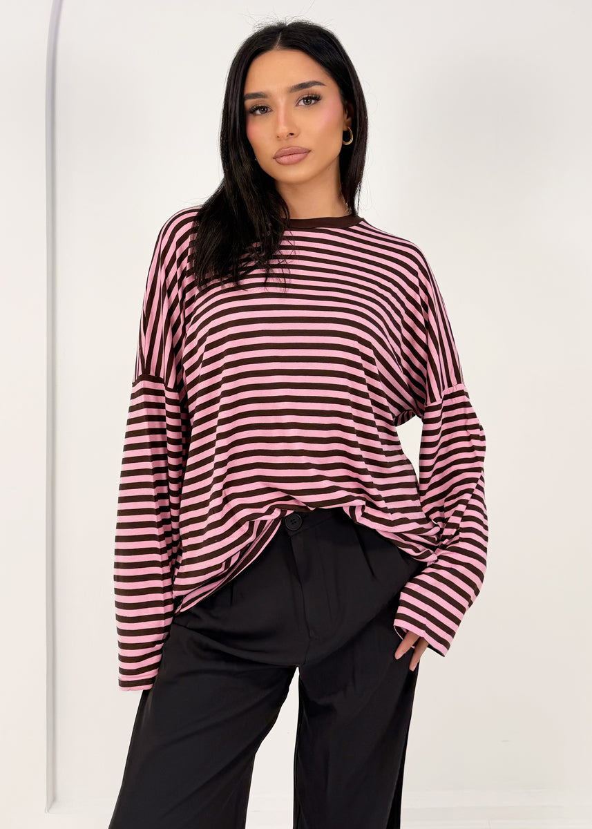 Gestreiftes Langarmshirt