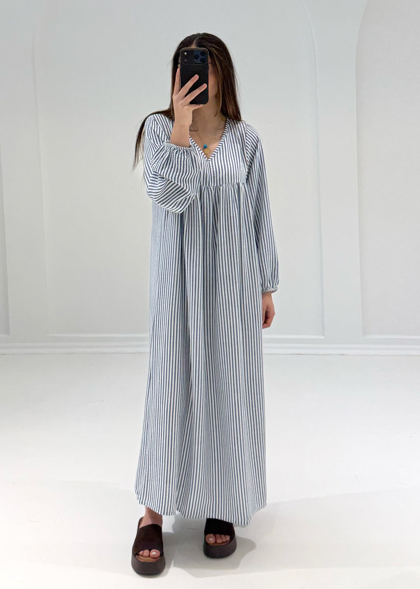 Gestreiftes Maxikleid