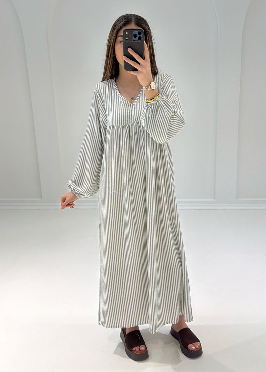 Gestreiftes Maxikleid